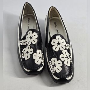 Boho Leather Loafers Flowers Slip-on 8